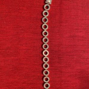 LAGOS Sterling Silver Enso 0.14 CTW Diamond Circle Link Bracelet